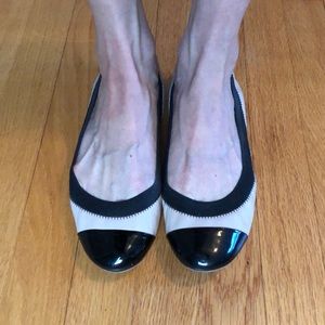 J. Crew Pastel Pink w/ Black Accents Flats